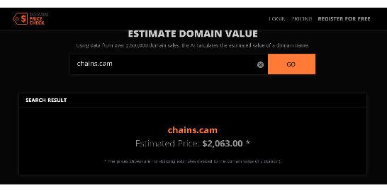chains dotcam one-word domains-for sale